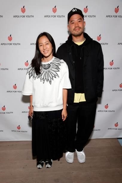 Christina Chow and Caleb Lin attend the APEX for Youth 29th annual Inspiration Awards on June 09, 2021 in Beverly Hills, California.