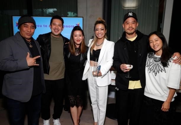 Ron Yuan, Andrew Cheu, Grace Hsu, Calista Wu, Caleb Lin and Christina Chow attend the APEX for Youth 29th annual Inspiration Awards on June 09, 2021...