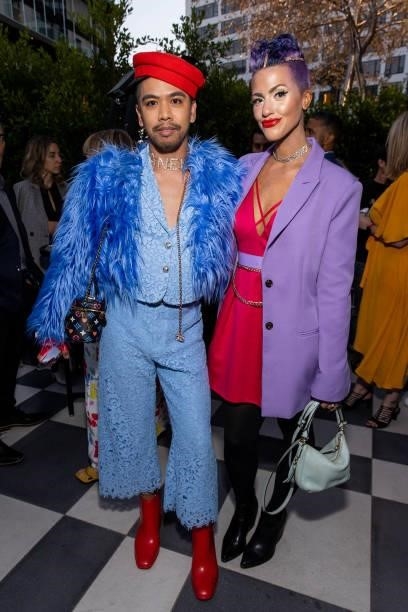 Sir Christopher Saint and Violet Grae are seen as Los Angeles Confidential celebrates "Portraits of Pride