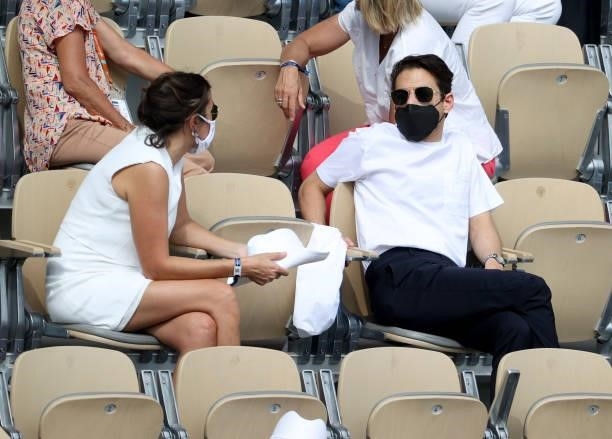 American actor Rami Malek attends day 11 of the 2021 Roland-Garros, French Open, a Grand Slam tennis tournament at Roland-Garros stadium on June 9,...