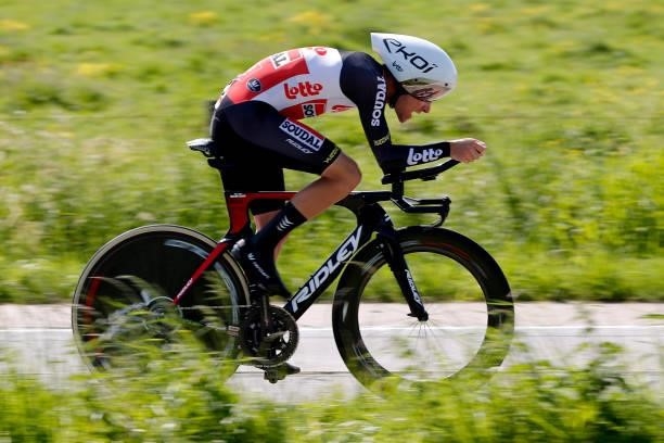 Tosh Van Der Sande of Belgium and Team Lotto Soudal during the 90th Baloise Belgium Tour 2021, Stage 2 a 11,2km Individual Time Trial stage from...