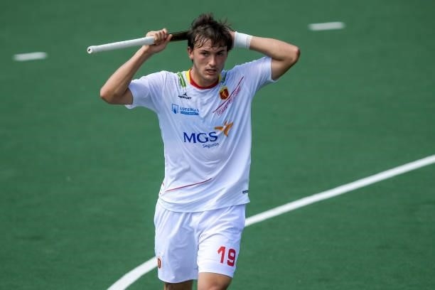 Jose Basterra of Spain during the Euro Hockey Championships match between Spain and Wales at Wagener Stadion on June 10, 2021 in Amstelveen,...