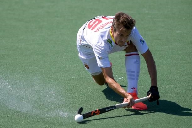 Llorenc Piera of Spain during the Euro Hockey Championships match between Spain and Wales at Wagener Stadion on June 10, 2021 in Amstelveen,...