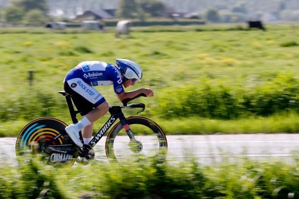 Remco Evenepoel of Belgium and Team Deceuninck - Quick-Step Blue leader jersey during the 90th Baloise Belgium Tour 2021, Stage 2 a 11,2km Individual...