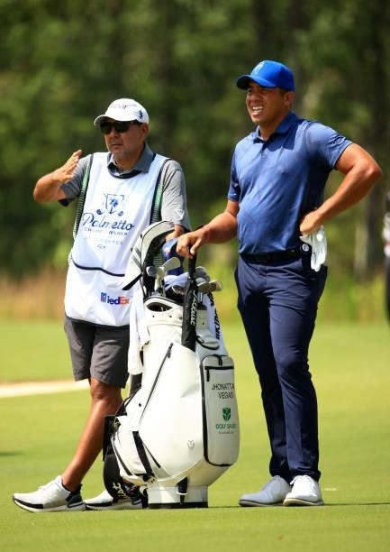 Jhonattan Vegas of Venezula prepares to play his shot on the 11th hole during the first round of the Palmetto Championship at Congaree on June 10,...