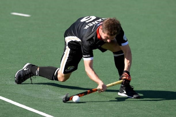 Martin Haner of Germany during the Euro Hockey Championships match between England and Germany at Wagener Stadion on June 10, 2021 in Amstelveen,...