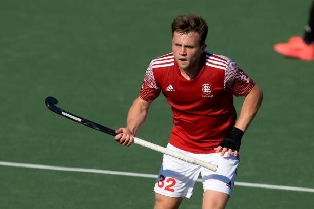 Zach Wallace of England during the Euro Hockey Championships match between England and Germany at Wagener Stadion on June 10, 2021 in Amstelveen,...
