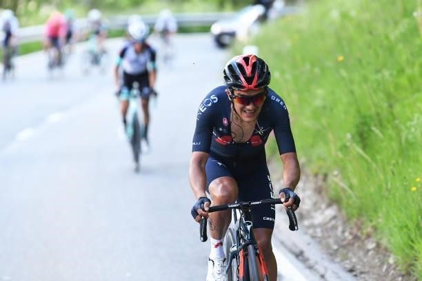 Richard Carapaz of Ecuador and Team INEOS Grenadiers during the 84th Tour de Suisse 2021, Stage 5 a 175,2km stage from Gstaad to Leukerbad 1385m /...