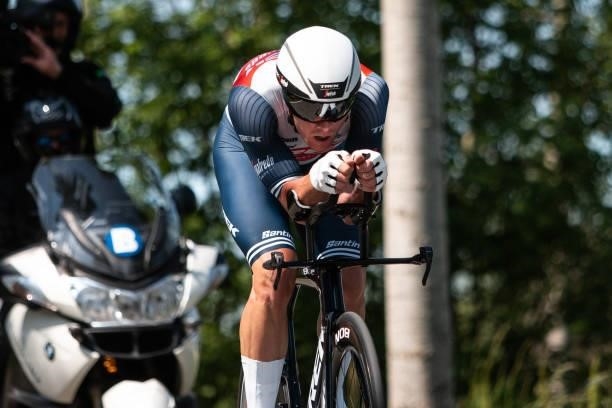 Ryan Mullen of Ireland and Team Trek-Segafredo competes during the 90th Baloise Belgium Tour 2021, Stage 2 a 11,2km Individual Time Trial stage from...