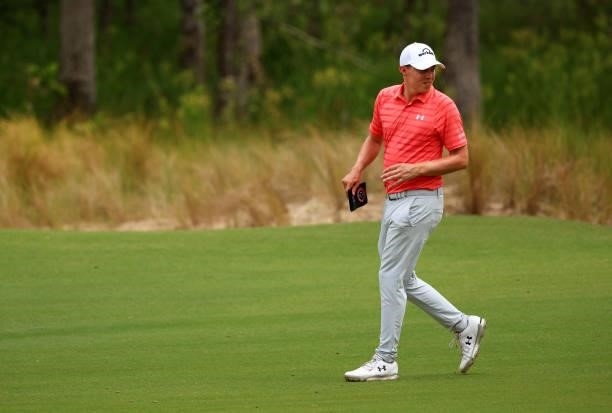 Matthew Fitzpatrick of England prepares to play his shot on the 11th hole during the first round of the Palmetto Championship at Congaree on June 10,...