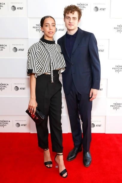 Ben Rosenfield and Hayley Law attend the 2021 Tribeca Festival Premiere of "Mark, Mary