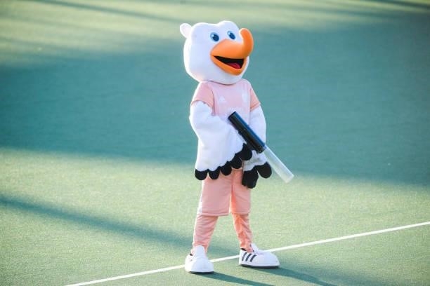 Mascotte Stockey during the Euro Hockey Championships match between Netherlands and Belgium at Wagener Stadion on June 10, 2021 in Amstelveen,...