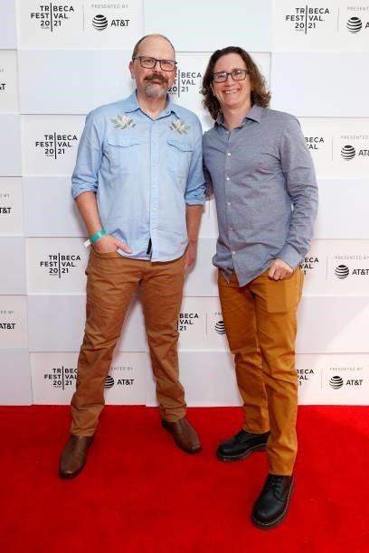 Kelly Williams and Jonathan Duffy attend the 2021 Tribeca Festival Premiere of "Mark, Mary