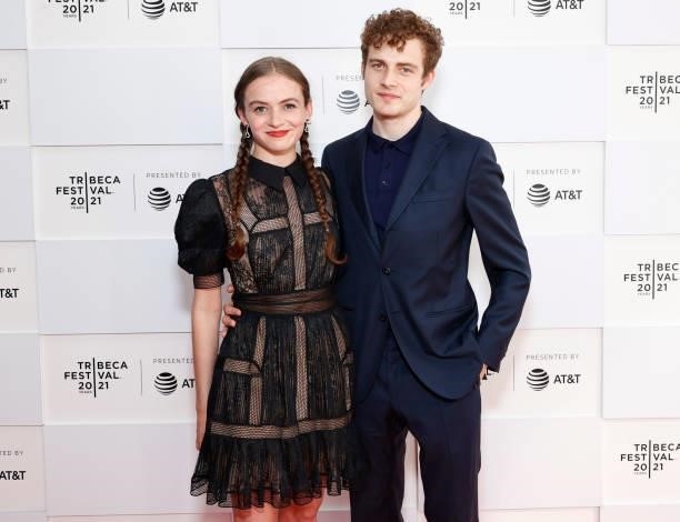 Morgan Saylor and Ben Rosenfield attend the 2021 Tribeca Festival Premiere of "Mark, Mary