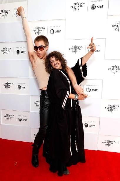 Aaron Holliday and Odessa A'Zion attends the 2021 Tribeca Festival Premiere of "Mark, Mary
