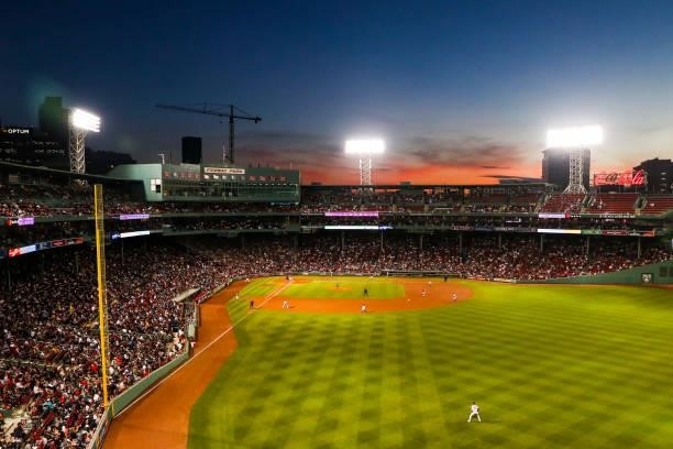 General view during a game between the Boston Red Sox and the Houston Astros at Fenway Park on June 10, 2021 in Boston, Massachusetts.