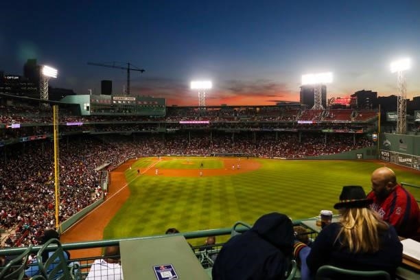 General view during a game between the Boston Red Sox and the Houston Astros at Fenway Park on June 10, 2021 in Boston, Massachusetts.