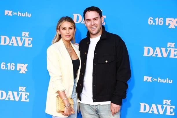 Yael Cohen Braun and Scooter Braun attend FXX, FX and Hulu's Season 2 Red Carpet Premiere Of "Dave