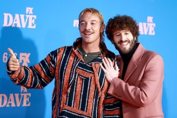 Diplo and Dave Burd attend FXX, FX and Hulu's Season 2 Red Carpet Premiere Of "Dave