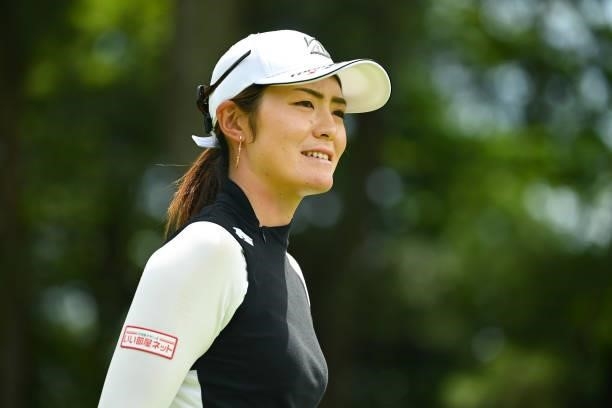 Ayaka Watanabe of Japan is seen on the 5th hole during the second round of the Ai Miyazato Suntory Ladies Open at Rokko Kokusai Golf Club on June 11,...