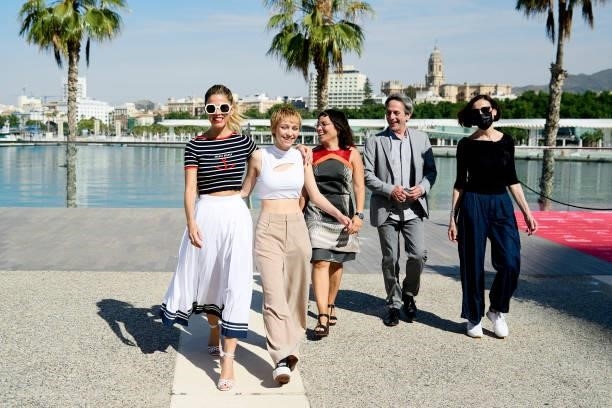 Juana Acosta, Maria Romanillos, director Claudia Pinto, Alfredo Castro and Carme Elias attend 'Las Consecuencias' photocall during the 24th Malaga...