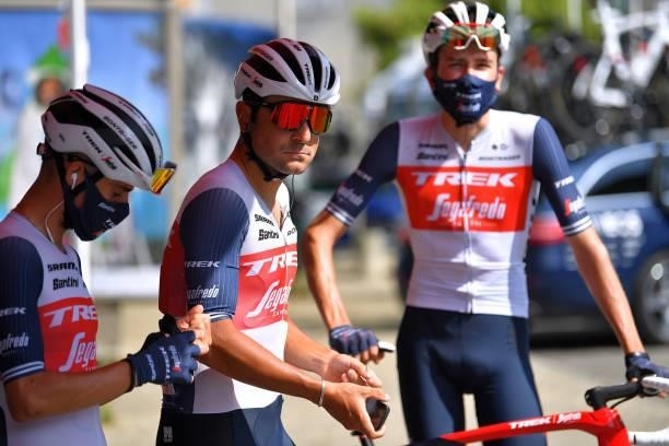 Jacopo Mosca of Italy and Team Trek - Segafredo at start during the 45th La Route d'Occitanie - La Depeche Du Midi 2021, Stage 2 a 198,7km stage from...