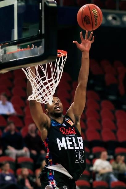 Scotty Hopson of United drives to the basket during game one of the NBL Semi-Final Series between Melbourne United and the South East Melbourne...
