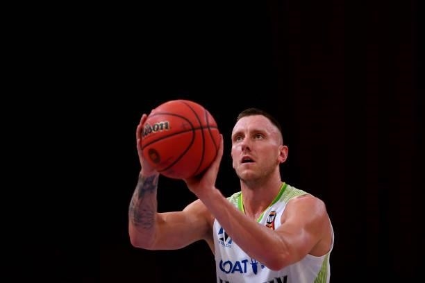 Mitch Creek of the Phoenix shoots from the free throw line during game one of the NBL Semi-Final Series between Melbourne United and the South East...