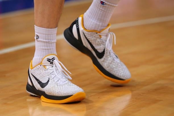 The shoes of Chris Goulding of United are seen during game one of the NBL Semi-Final Series between Melbourne United and the South East Melbourne...
