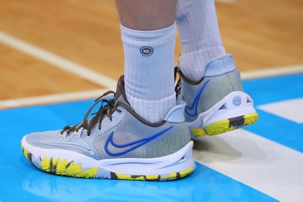 The shoes of Mason Peatling of United are seen during game one of the NBL Semi-Final Series between Melbourne United and the South East Melbourne...