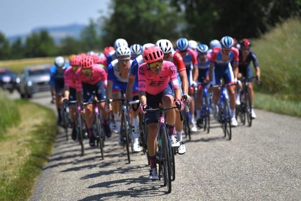 William Barta of United States and Team EF Education - Nippo leads The Peloton during the 45th La Route d'Occitanie - La Depeche Du Midi 2021, Stage...