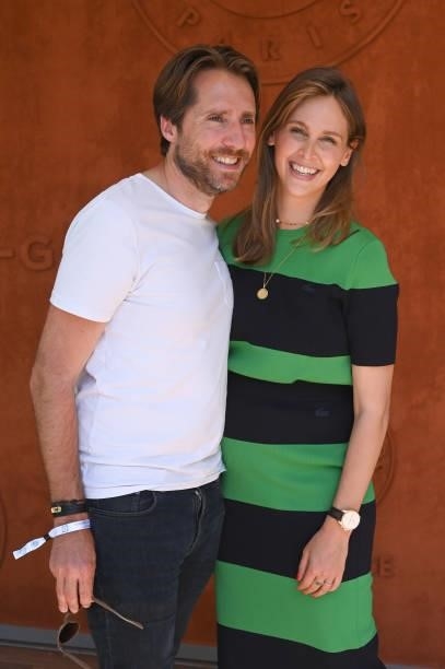 Mathieu Vergne and Ophélie Meunier attends the French Open 2021 at Roland Garros on June 11, 2021 in Paris, France.