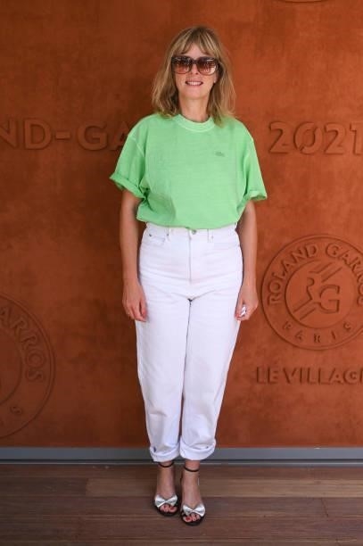 Karine Viard attends the French Open 2021 at Roland Garros on June 11, 2021 in Paris, France.