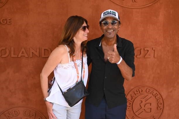 Laurence Katché and Manu Katché attend the French Open 2021 at Roland Garros on June 11, 2021 in Paris, France.