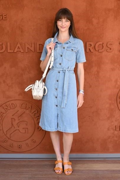 Annabelle Belmondo attends the French Open 2021 at Roland Garros on June 11, 2021 in Paris, France.