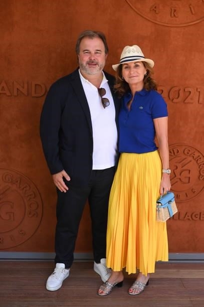 Pierre Hermé and Valérie Franceschi attend the French Open 2021 at Roland Garros on June 11, 2021 in Paris, France.