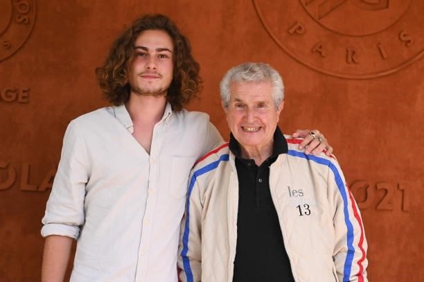 Boaz Lelouch and Claude Lelouch attend the French Open 2021 at Roland Garros on June 11, 2021 in Paris, France.