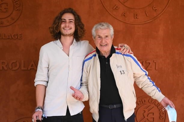 Boaz Lelouch and Claude Lelouch attend the French Open 2021 at Roland Garros on June 11, 2021 in Paris, France.