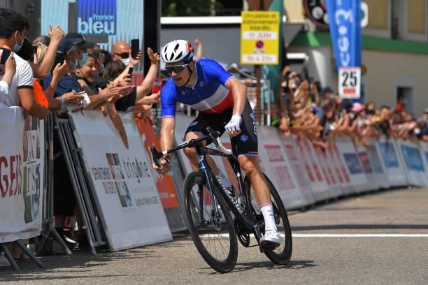 Arnaud Demare of France and Team Groupama - FDJ celebrates at arrival during the 45th La Route d'Occitanie - La Depeche Du Midi 2021, Stage 2 a...
