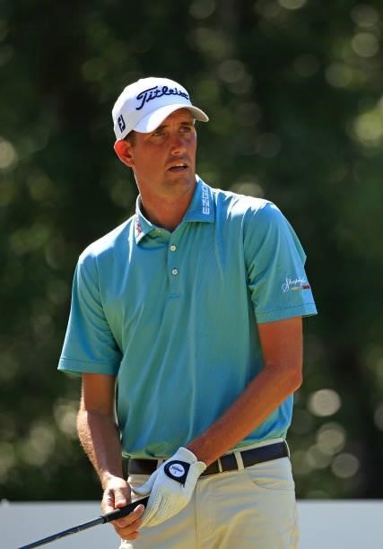 Chesson Hadley plays his shot from the 12th tee during the second round of the Palmetto Championship at Congaree on June 11, 2021 in Ridgeland, South...