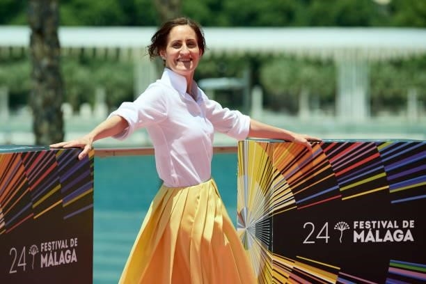Actress Laura Gómez-Lacueva attends 'Historias LAmentables' photocall during the 24th Malaga Film Festival on June 11, 2021 in Malaga, Spain.