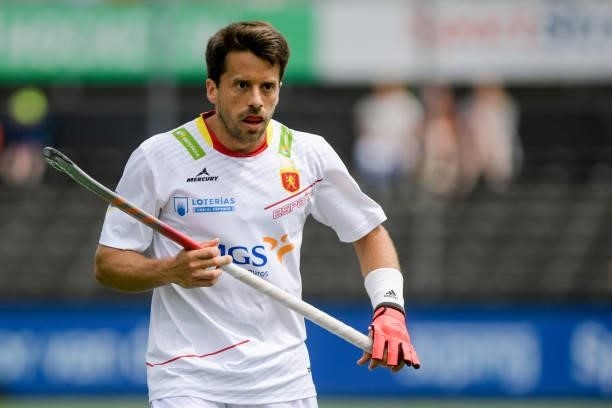 Marc Salles of Spain during the Euro Hockey Championships match between Spain and France at Wagener Stadion on June 11, 2021 in Amstelveen,...