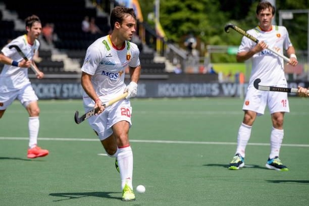 Alejandro Alonso of Spain during the Euro Hockey Championships match between Spain and France at Wagener Stadion on June 11, 2021 in Amstelveen,...