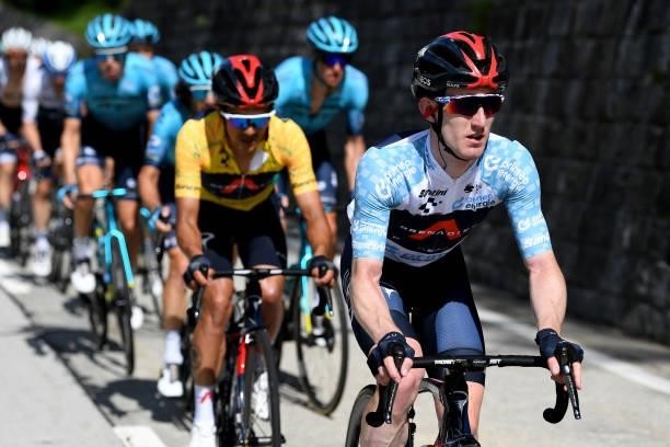 Eddie Dunbar of Ireland and Team INEOS Grenadiers White Best Young Rider Jersey during the 84th Tour de Suisse 2021, Stage 6 a 130,1km stage from...