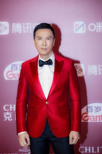 Actor Donnie Yen Ji-dan attends opening ceremony of the 24th Shanghai International Film Festival at Shanghai Grand Theatre on June 11, 2021 in...