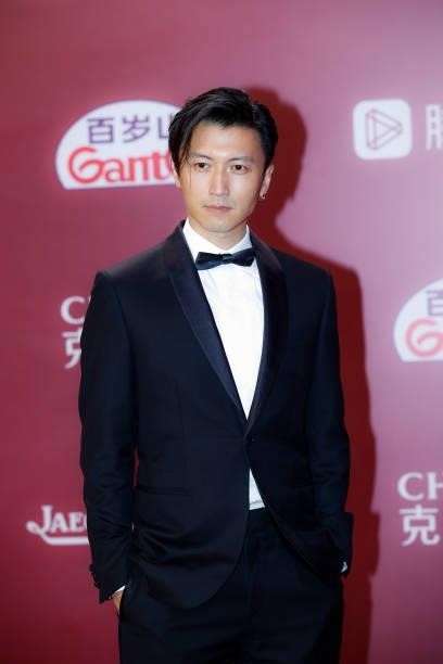 Actor Nicholas Tse Ting-fung attends opening ceremony of the 24th Shanghai International Film Festival at Shanghai Grand Theatre on June 11, 2021 in...