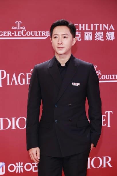 Actor Han Geng attends opening ceremony of the 24th Shanghai International Film Festival at Shanghai Grand Theatre on June 11, 2021 in Shanghai,...