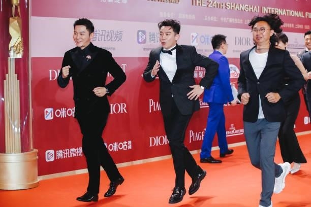 Actor Li Chen, actor Zheng Kai and director Han Bowen attend opening ceremony of the 24th Shanghai International Film Festival at Shanghai Grand...