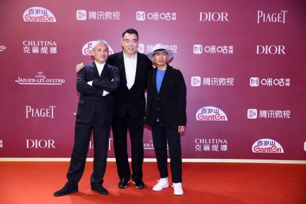 Directors Hark Tsui, Chen Kaige and Dante Lam Chiu-Yin attend opening ceremony of the 24th Shanghai International Film Festival at Shanghai Grand...