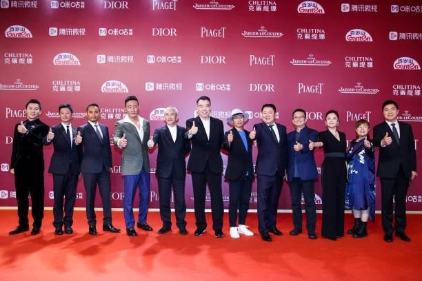 Actors Li Chen, Wu Jing, Zhang Hanyu, Hu Jun, directors Hark Tsui, Chen Kaige, Dante Lam Chiu-Yin, producer Yu Dong, director Huang Jianxin, actress...